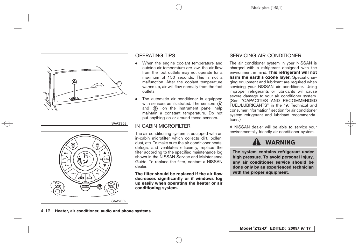 Warning | NISSAN 2010 Cube - Owner's Manual User Manual | Page 154 / 329