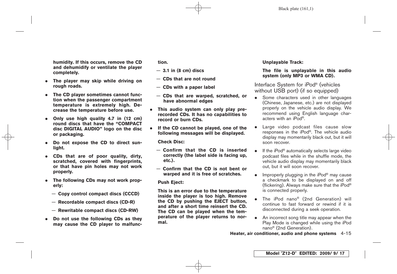 NISSAN 2010 Cube - Owner's Manual User Manual | Page 157 / 329