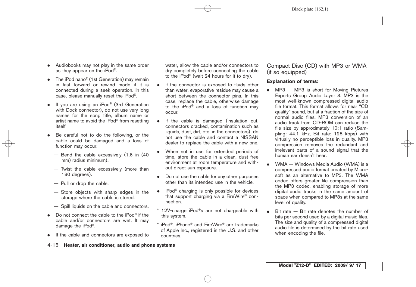 NISSAN 2010 Cube - Owner's Manual User Manual | Page 158 / 329