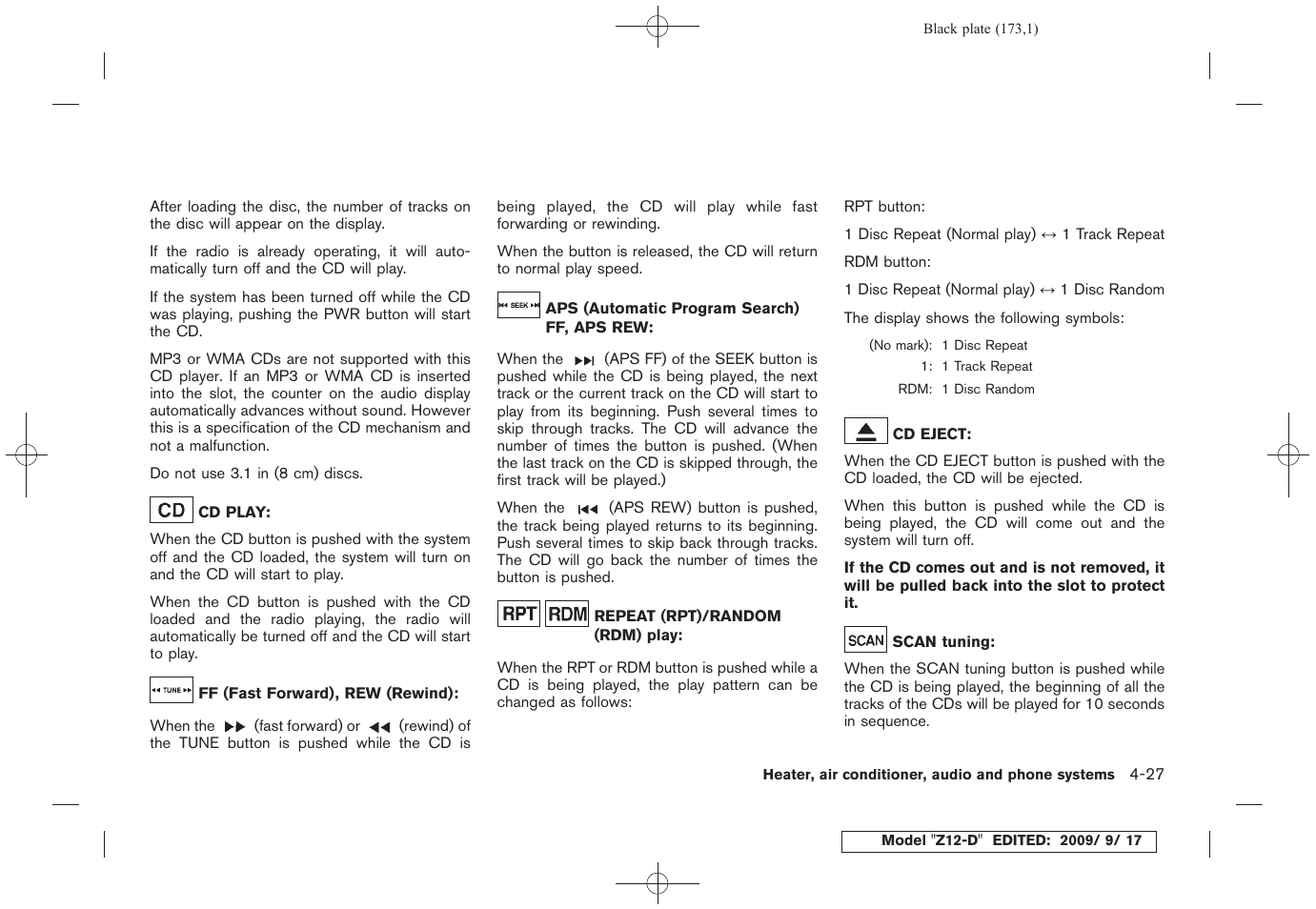 NISSAN 2010 Cube - Owner's Manual User Manual | Page 169 / 329