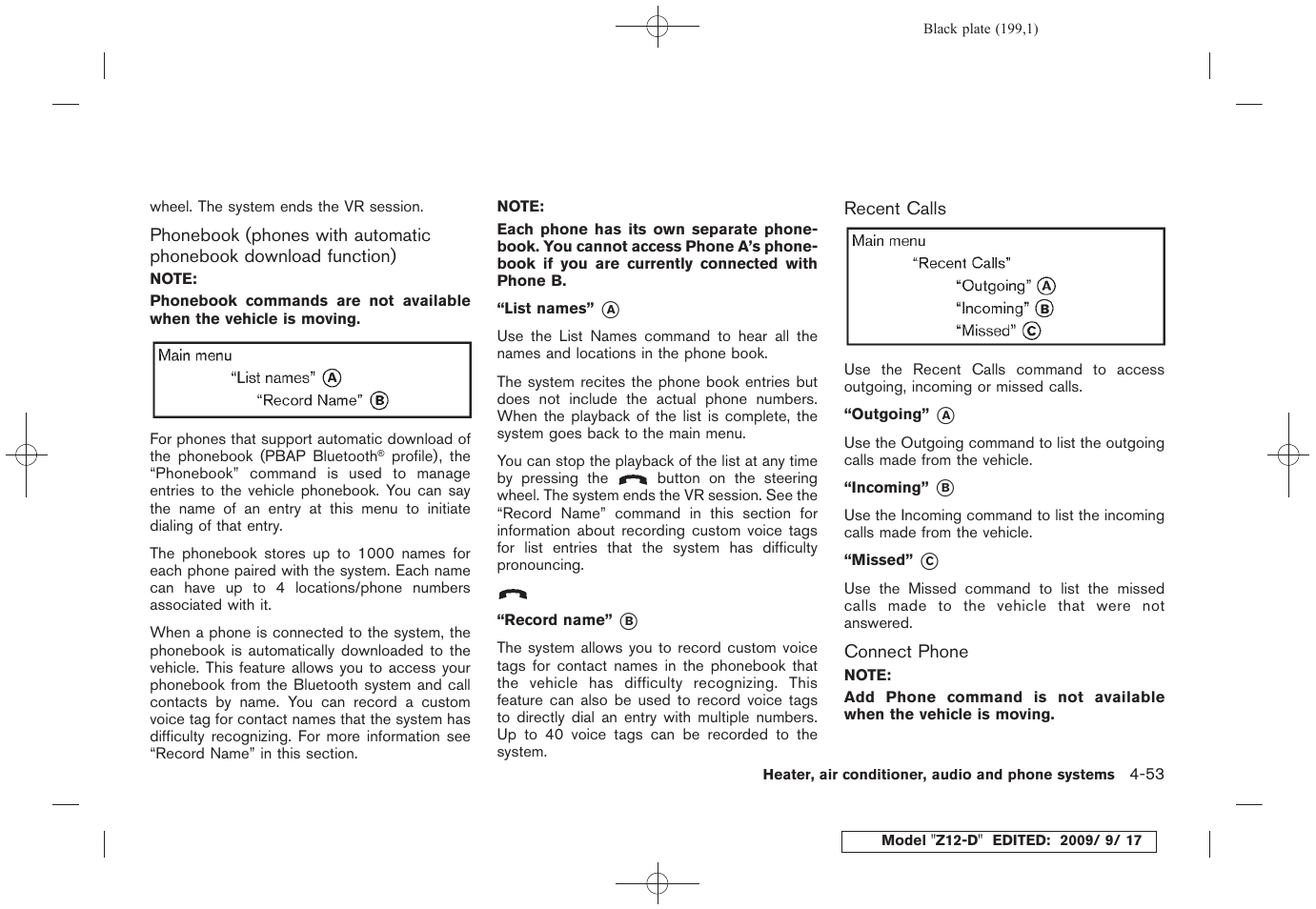 NISSAN 2010 Cube - Owner's Manual User Manual | Page 195 / 329