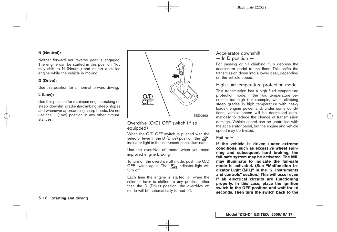 NISSAN 2010 Cube - Owner's Manual User Manual | Page 216 / 329