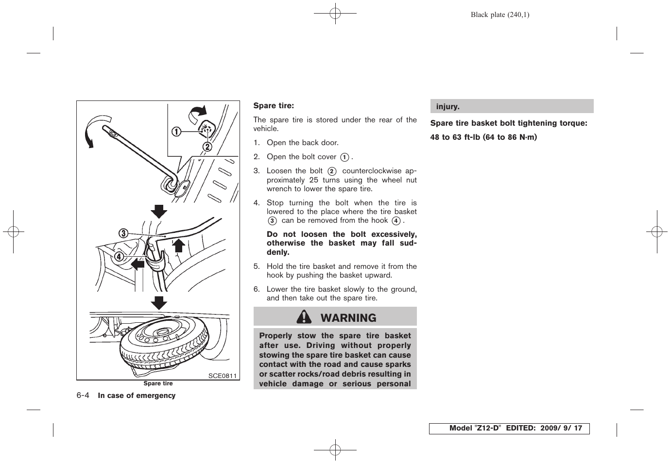 Warning | NISSAN 2010 Cube - Owner's Manual User Manual | Page 236 / 329