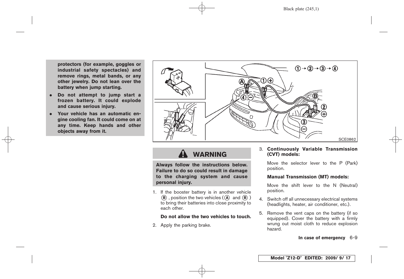 Warning | NISSAN 2010 Cube - Owner's Manual User Manual | Page 241 / 329