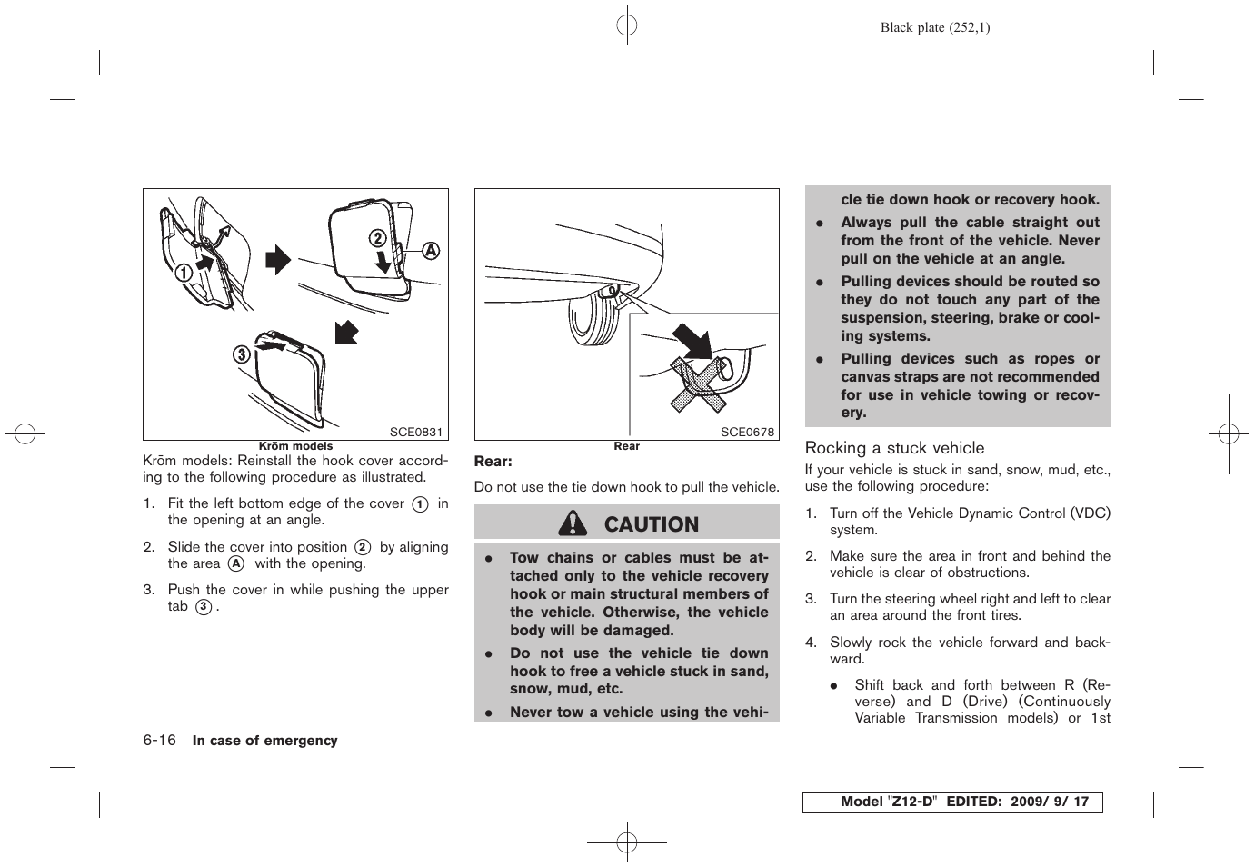 Caution | NISSAN 2010 Cube - Owner's Manual User Manual | Page 248 / 329