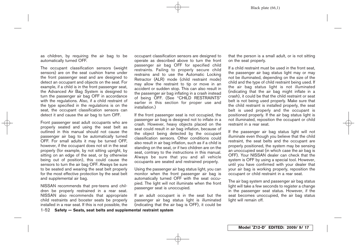 NISSAN 2010 Cube - Owner's Manual User Manual | Page 68 / 329