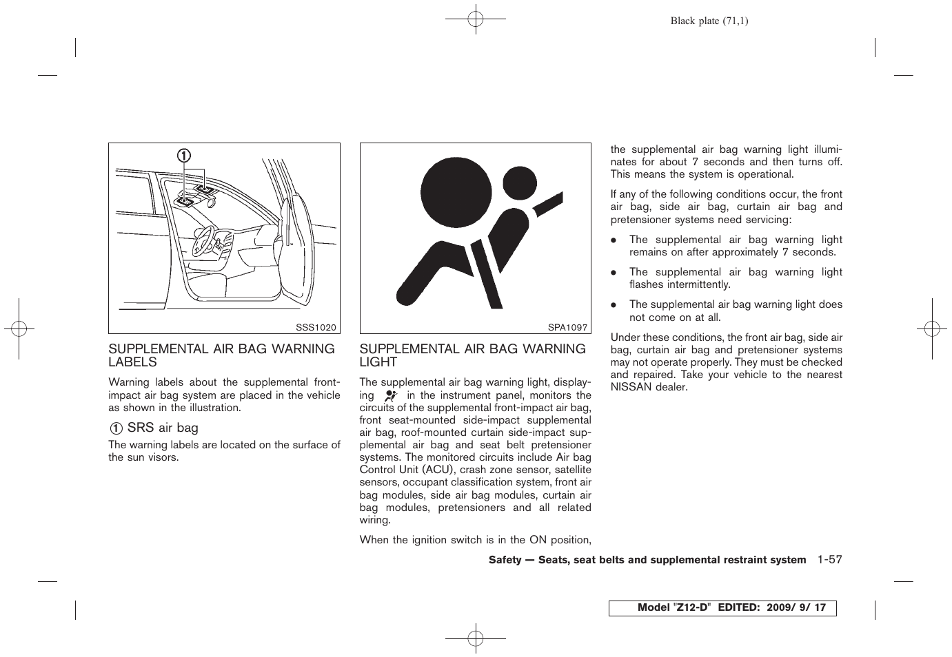NISSAN 2010 Cube - Owner's Manual User Manual | Page 73 / 329