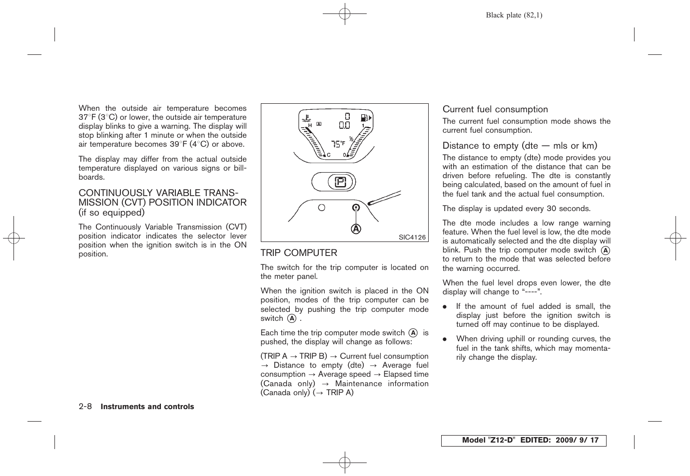 NISSAN 2010 Cube - Owner's Manual User Manual | Page 82 / 329