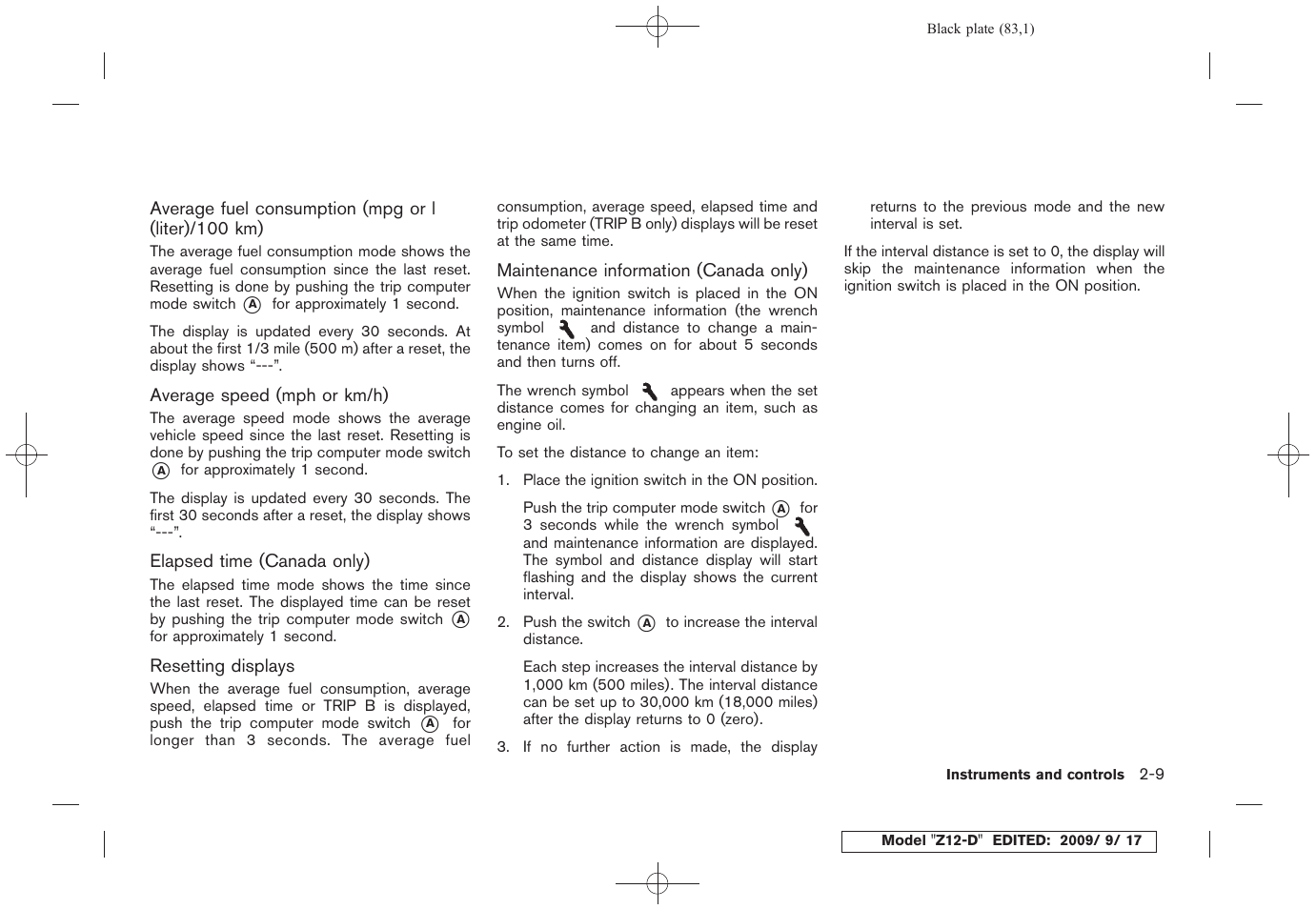 NISSAN 2010 Cube - Owner's Manual User Manual | Page 83 / 329