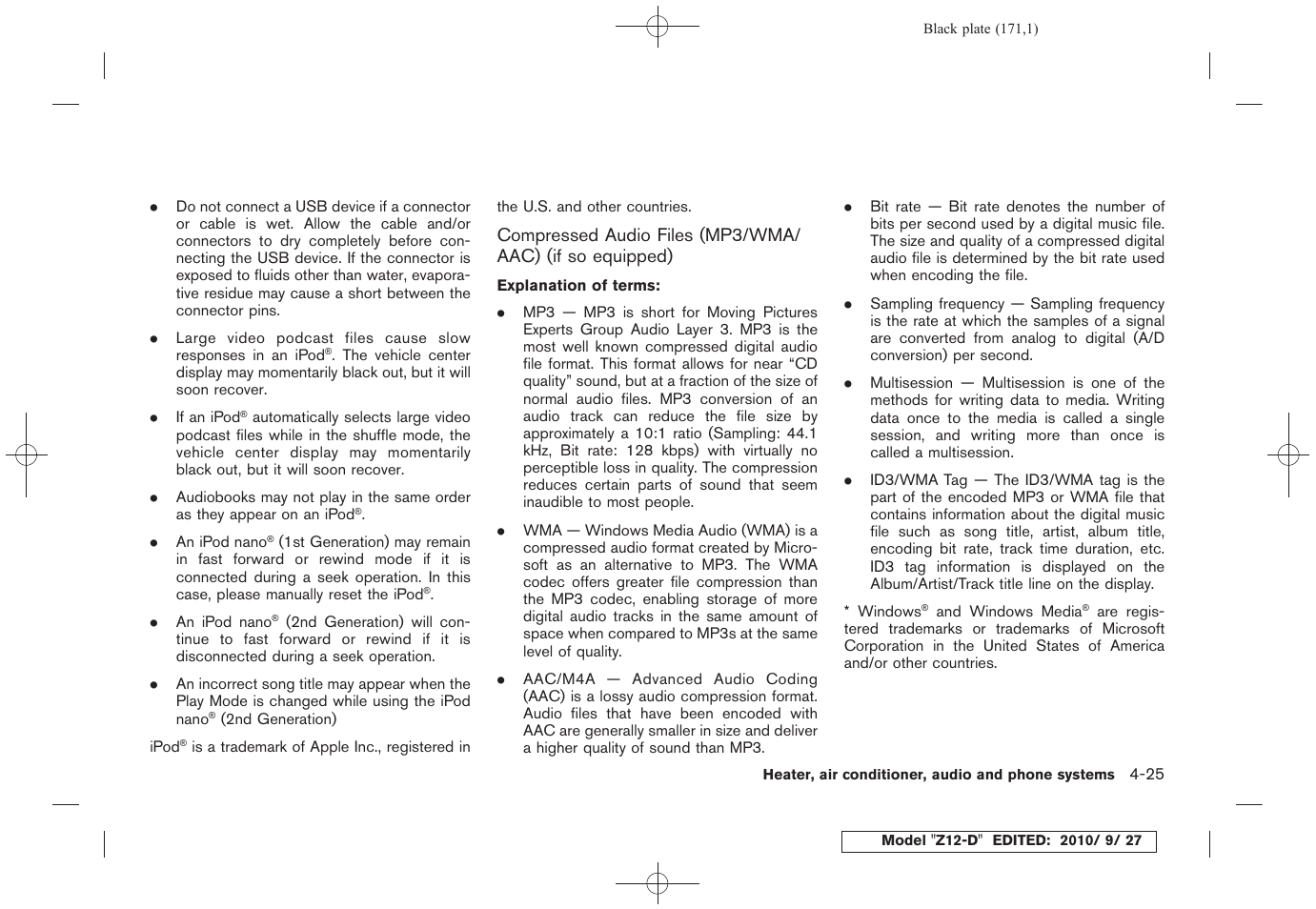 NISSAN 2011 Cube - Owner's Manual User Manual | Page 173 / 345