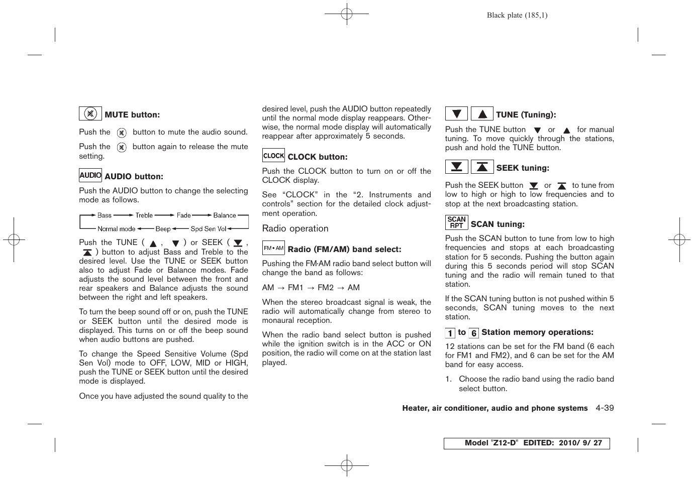 NISSAN 2011 Cube - Owner's Manual User Manual | Page 187 / 345
