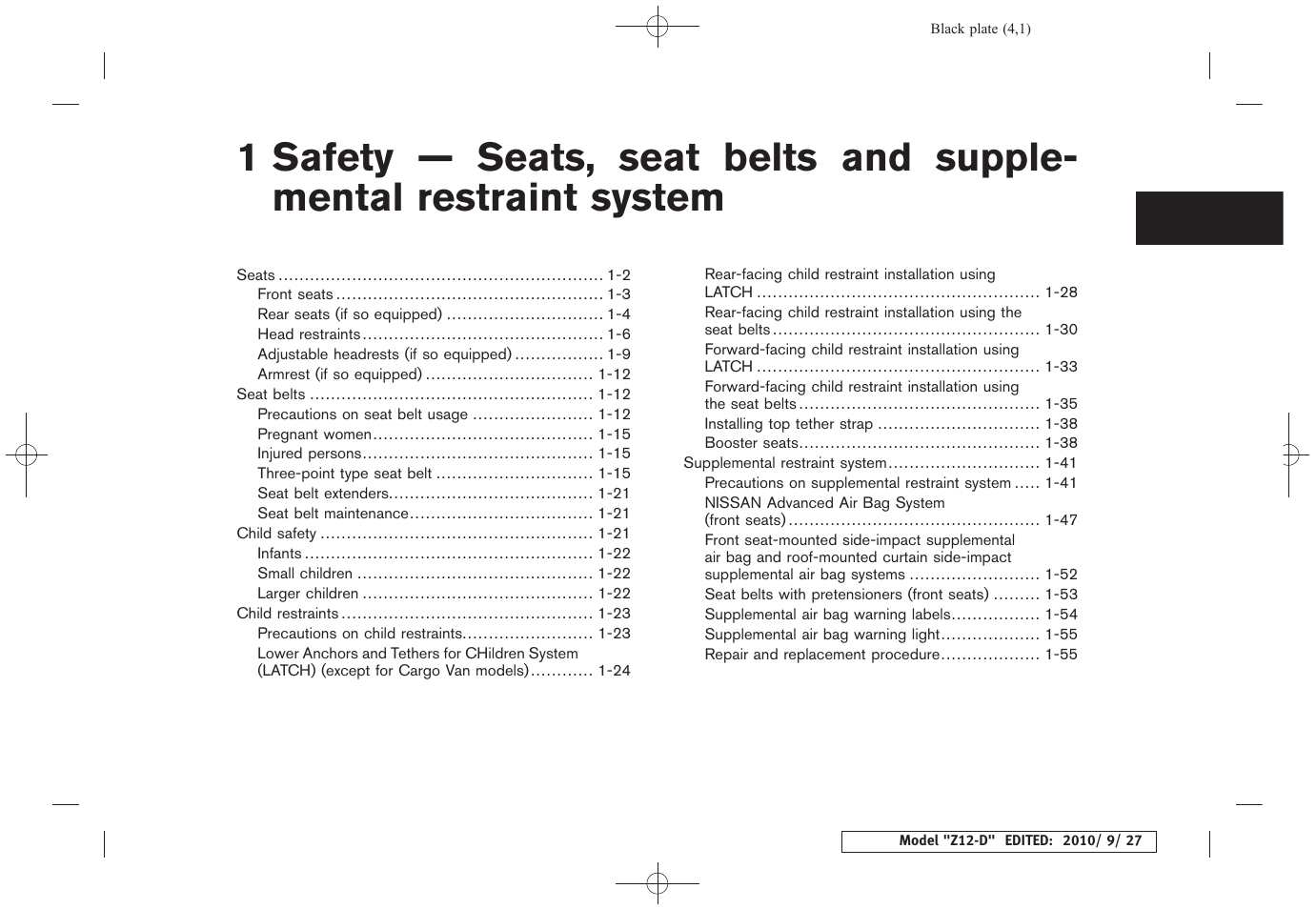 NISSAN 2011 Cube - Owner's Manual User Manual | Page 19 / 345