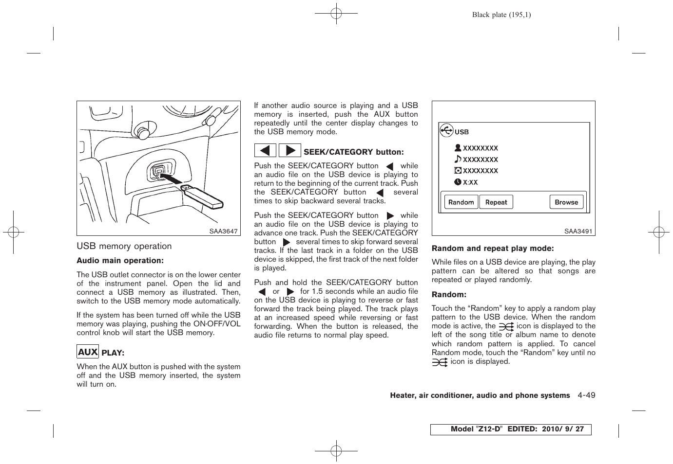 NISSAN 2011 Cube - Owner's Manual User Manual | Page 197 / 345