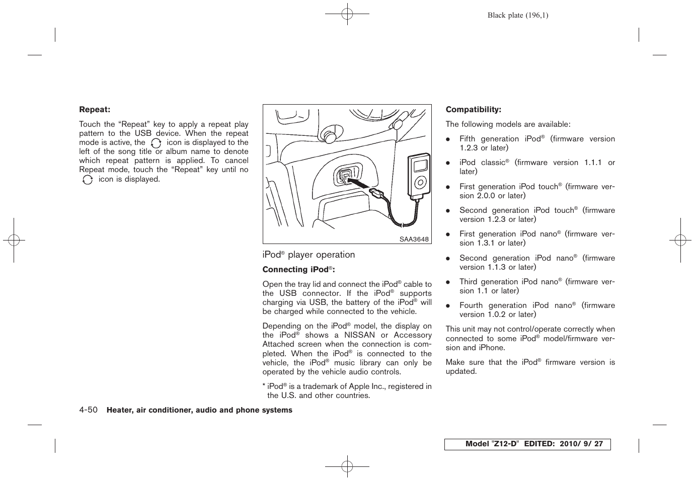 NISSAN 2011 Cube - Owner's Manual User Manual | Page 198 / 345