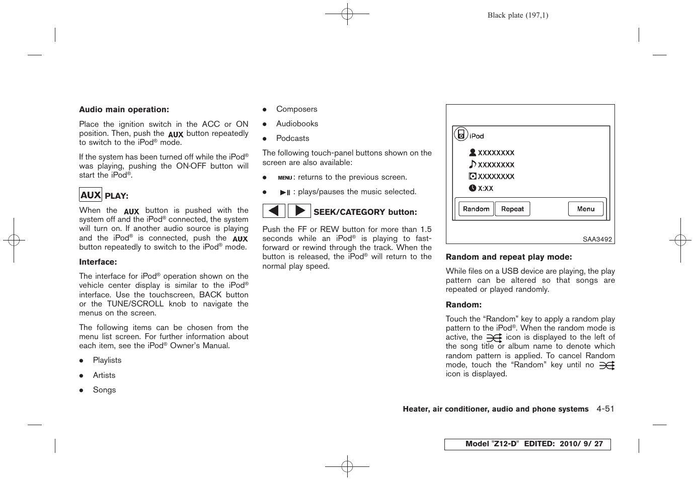 NISSAN 2011 Cube - Owner's Manual User Manual | Page 199 / 345
