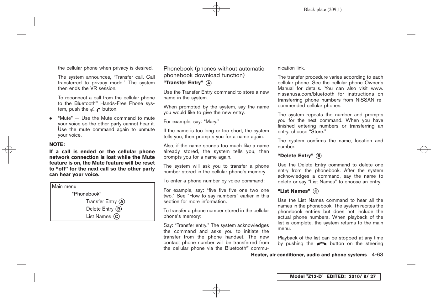 NISSAN 2011 Cube - Owner's Manual User Manual | Page 211 / 345