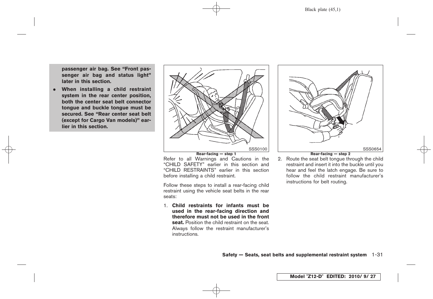 NISSAN 2011 Cube - Owner's Manual User Manual | Page 49 / 345