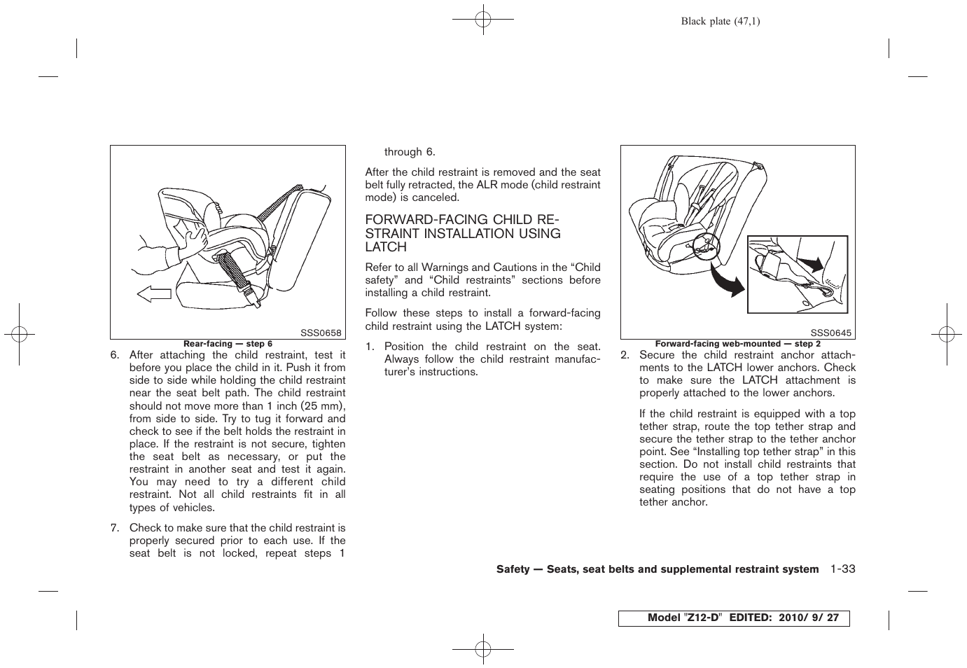 NISSAN 2011 Cube - Owner's Manual User Manual | Page 51 / 345