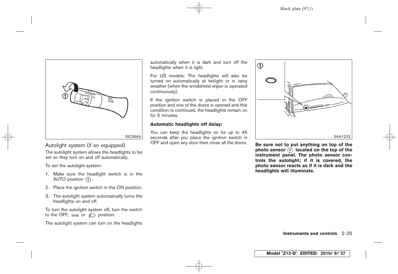 NISSAN 2011 Cube - Owner's Manual User Manual | Page 99 / 345