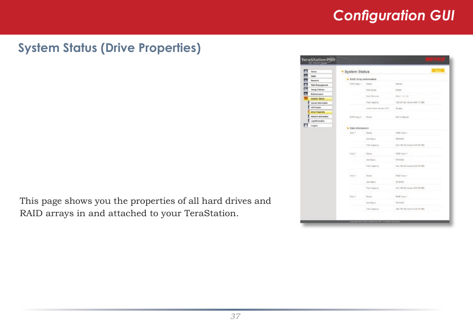 Configuration gui | Buffalo Technology TeraStation iSCSI TS-RITGL/R5 User Manual | Page 37 / 51