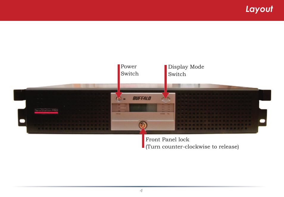 Layout | Buffalo Technology TeraStation iSCSI TS-RITGL/R5 User Manual | Page 4 / 51