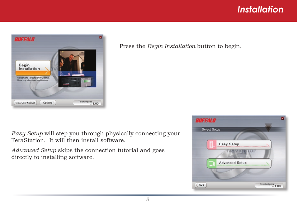 Installation | Buffalo Technology TeraStation iSCSI TS-RITGL/R5 User Manual | Page 8 / 51