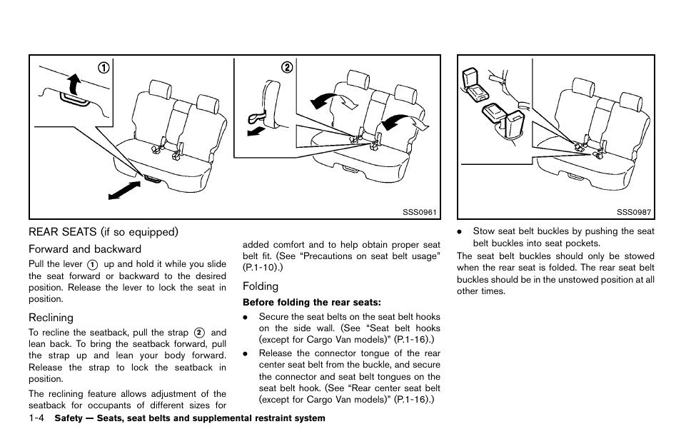 Rear seats (if so equipped) -4 | NISSAN 2012 Cube - Owner's Manual User Manual | Page 22 / 331