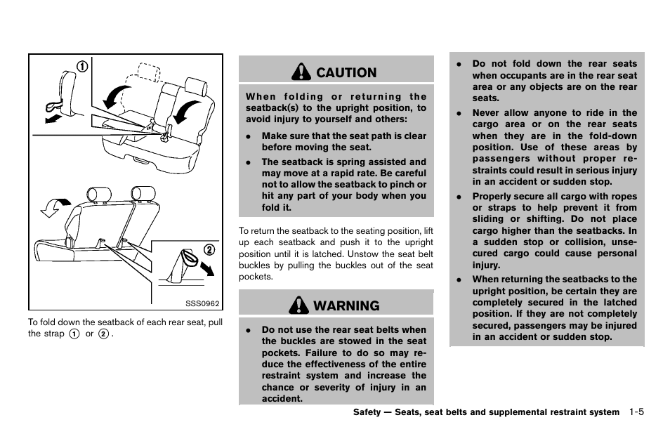Caution, Warning | NISSAN 2012 Cube - Owner's Manual User Manual | Page 23 / 331