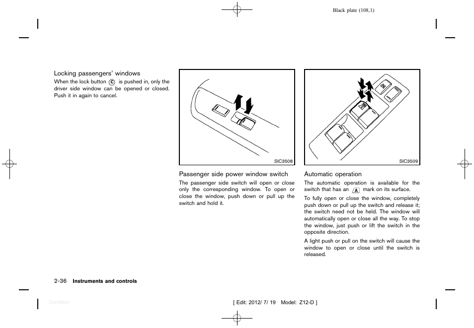 NISSAN 2013 Cube - Owner's Manual User Manual | Page 110 / 331