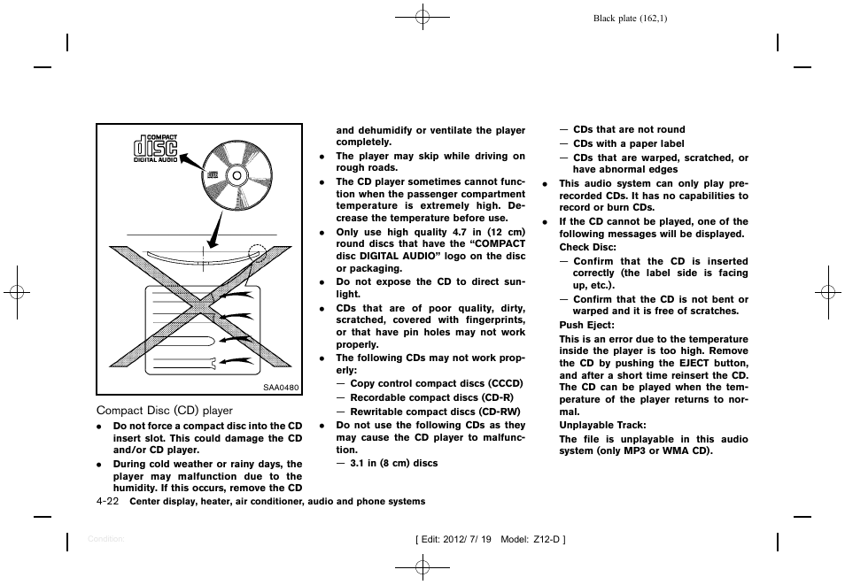 NISSAN 2013 Cube - Owner's Manual User Manual | Page 164 / 331