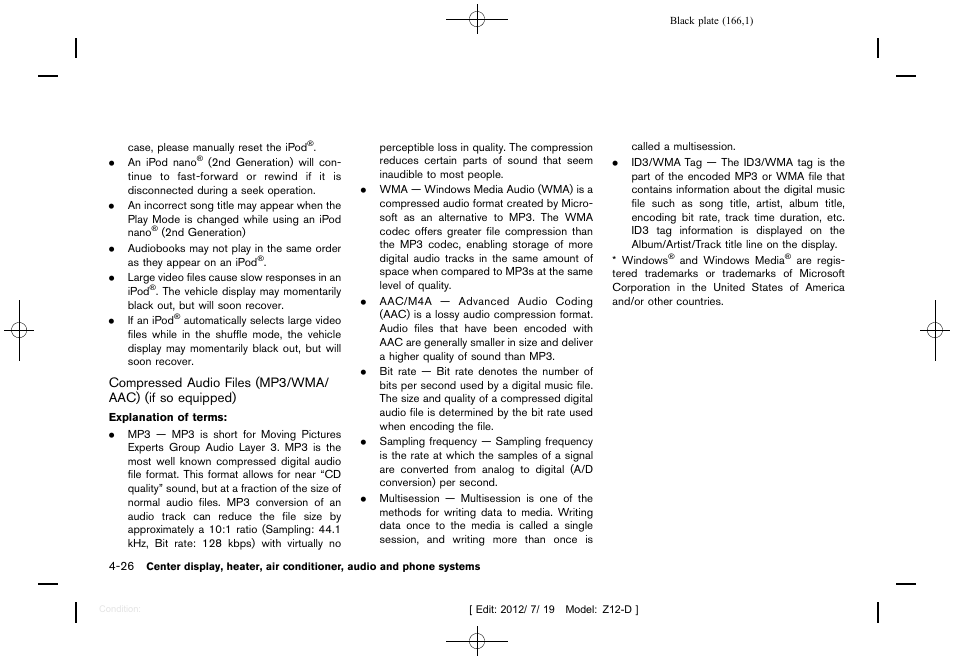 NISSAN 2013 Cube - Owner's Manual User Manual | Page 168 / 331