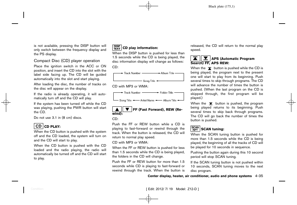 NISSAN 2013 Cube - Owner's Manual User Manual | Page 177 / 331