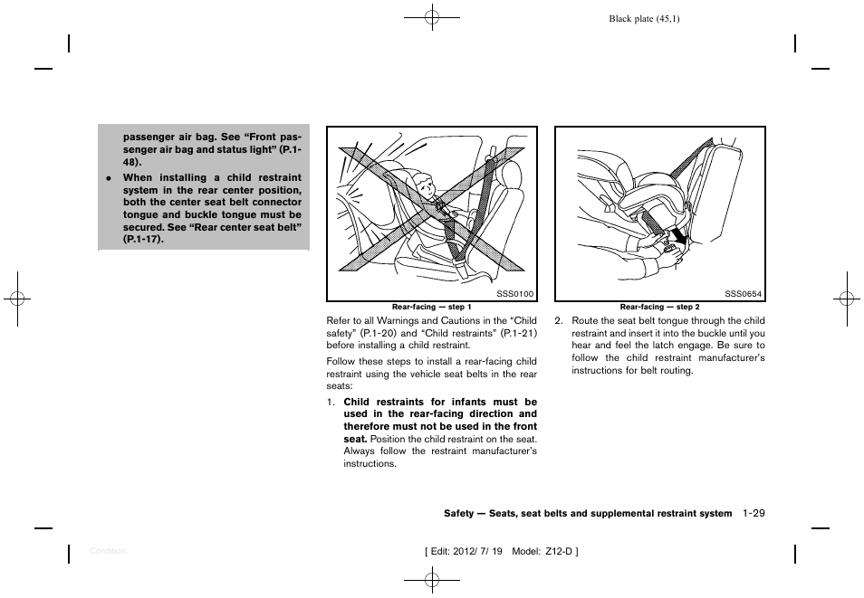 NISSAN 2013 Cube - Owner's Manual User Manual | Page 47 / 331