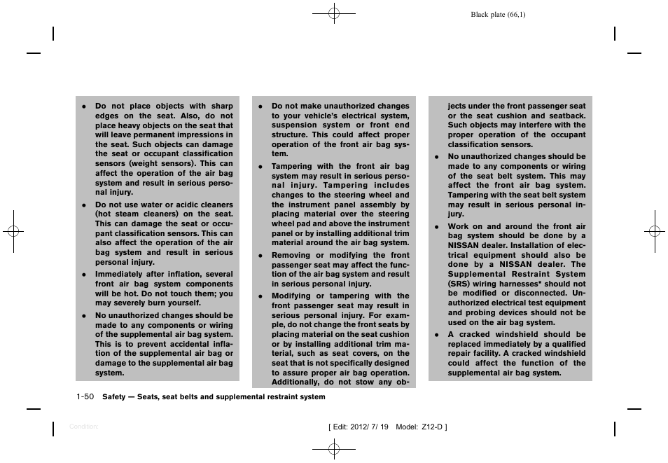 NISSAN 2013 Cube - Owner's Manual User Manual | Page 68 / 331