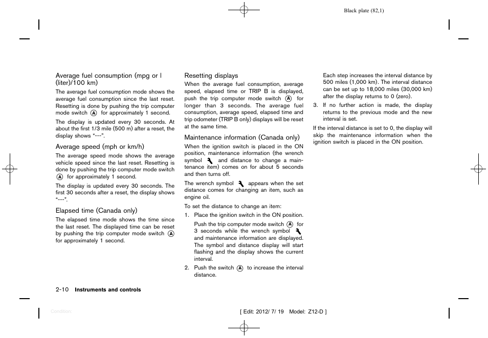 NISSAN 2013 Cube - Owner's Manual User Manual | Page 84 / 331