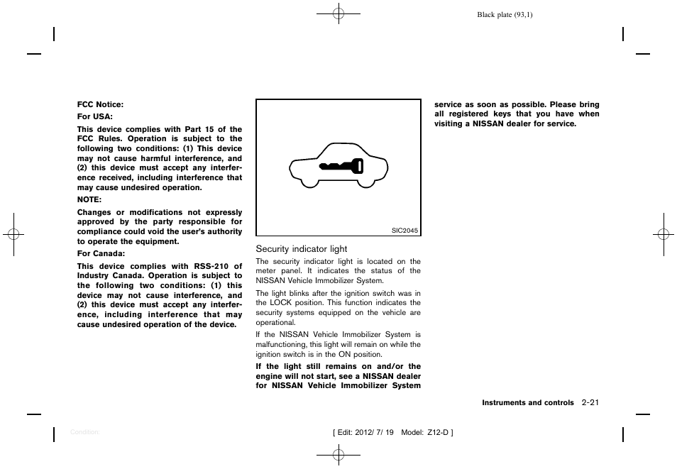 NISSAN 2013 Cube - Owner's Manual User Manual | Page 95 / 331