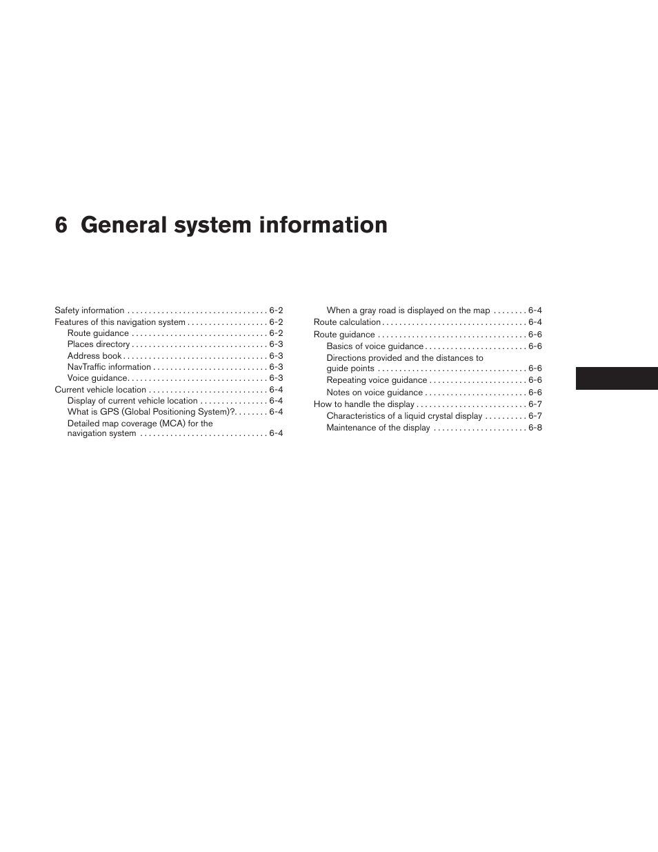 General system information, 6 general system information | NISSAN 2013 Versa Sedan - Navigation System Owner's Manual User Manual | Page 67 / 82