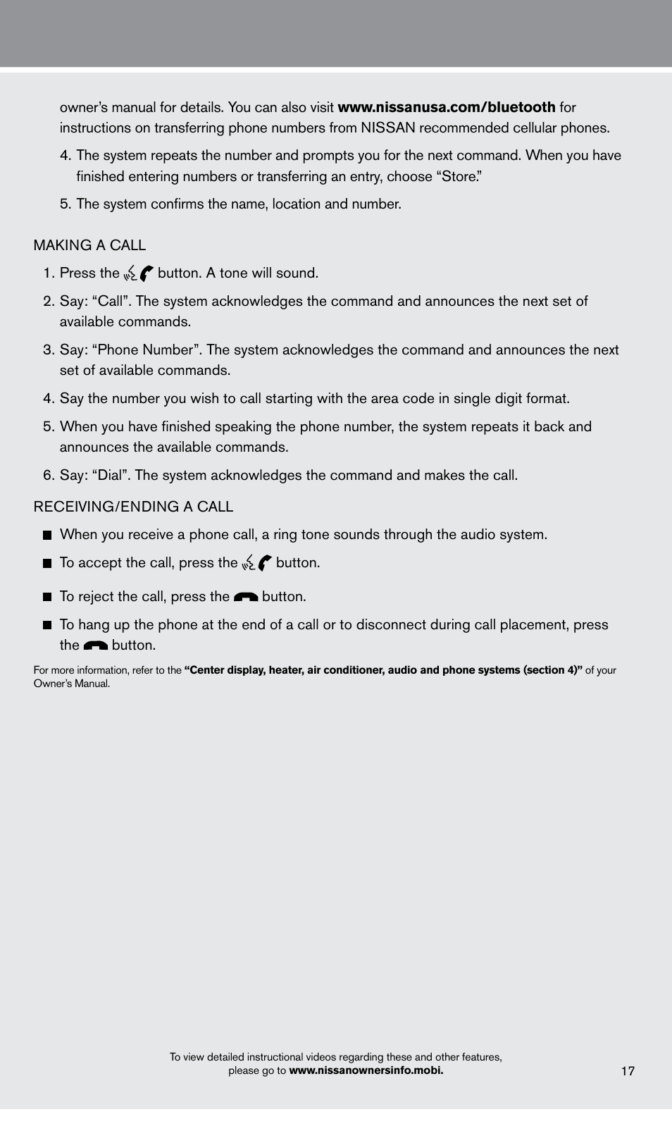 NISSAN 2013 Cube - Quick Reference Guide User Manual | Page 19 / 20