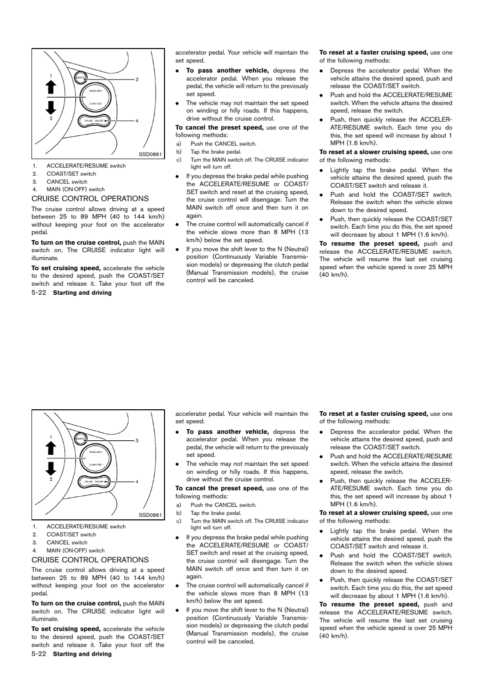 Cruise control operations -22 | NISSAN 2014 Cube - Owner's Manual User Manual | Page 227 / 332