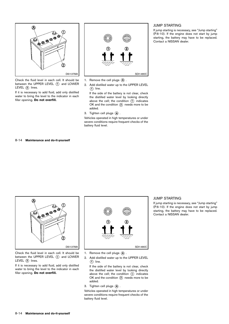 Jump starting -14 | NISSAN 2014 Cube - Owner's Manual User Manual | Page 277 / 332