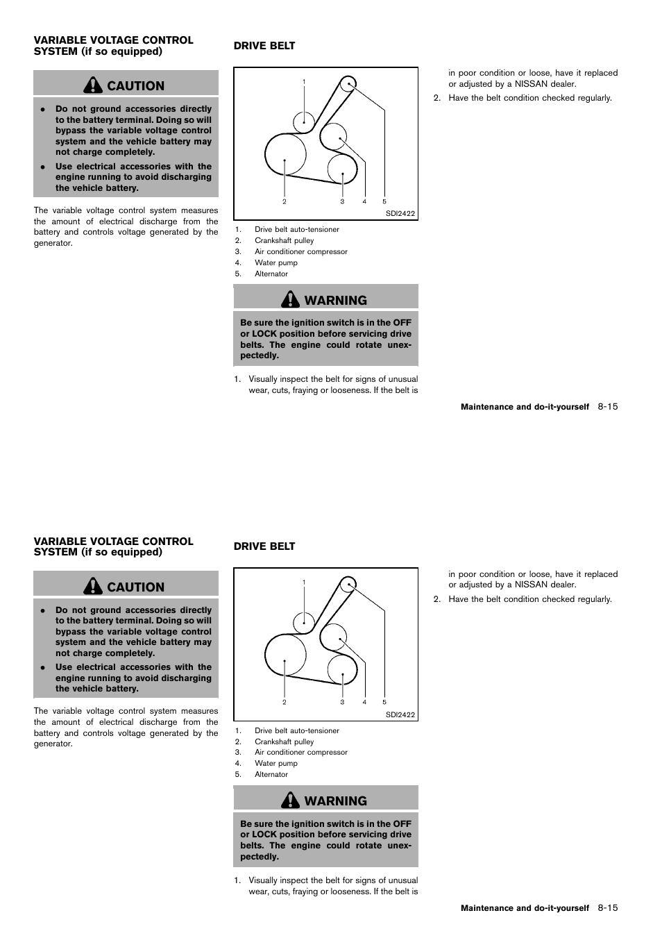 Caution, Warning | NISSAN 2014 Cube - Owner's Manual User Manual | Page 278 / 332