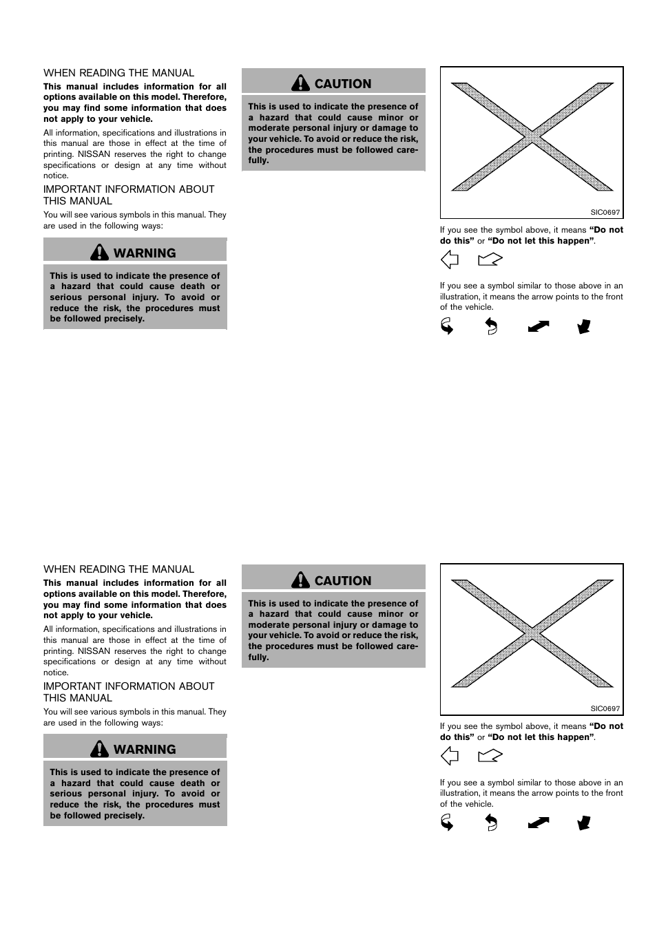 Warning, Caution | NISSAN 2014 Cube - Owner's Manual User Manual | Page 3 / 332