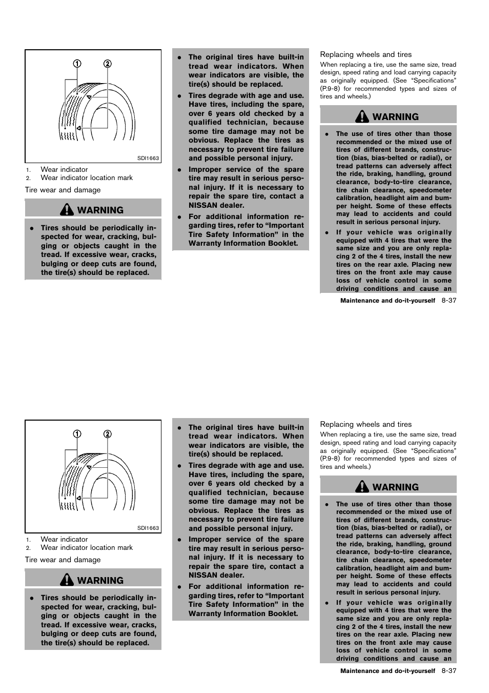 Warning | NISSAN 2014 Cube - Owner's Manual User Manual | Page 300 / 332