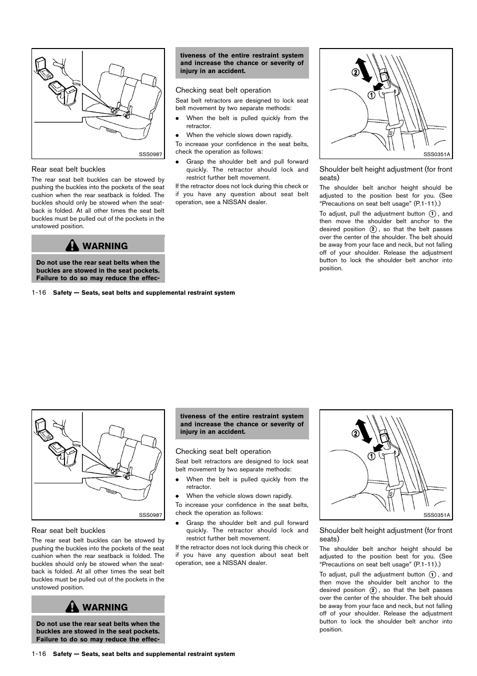 Warning | NISSAN 2014 Cube - Owner's Manual User Manual | Page 35 / 332