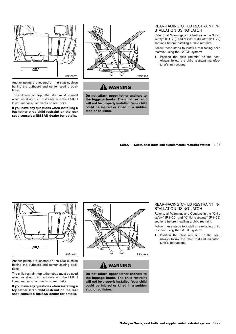 Warning | NISSAN 2014 Cube - Owner's Manual User Manual | Page 46 / 332