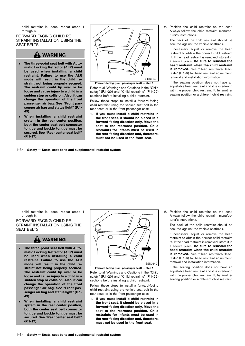 Warning | NISSAN 2014 Cube - Owner's Manual User Manual | Page 53 / 332