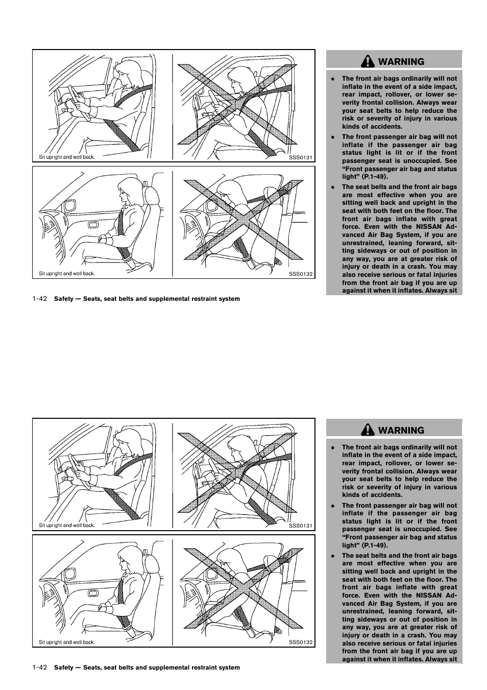 Warning | NISSAN 2014 Cube - Owner's Manual User Manual | Page 61 / 332