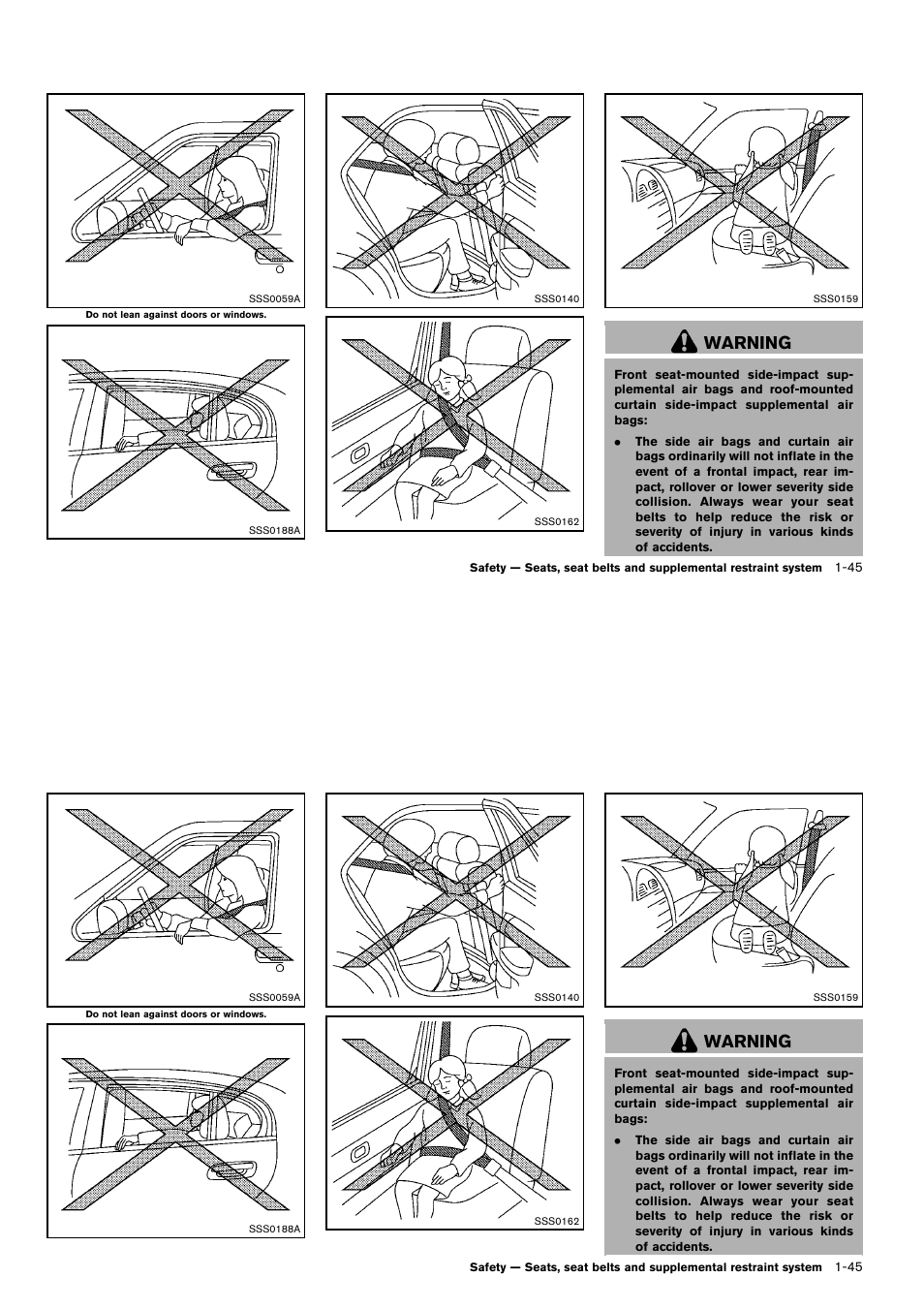 Warning | NISSAN 2014 Cube - Owner's Manual User Manual | Page 64 / 332