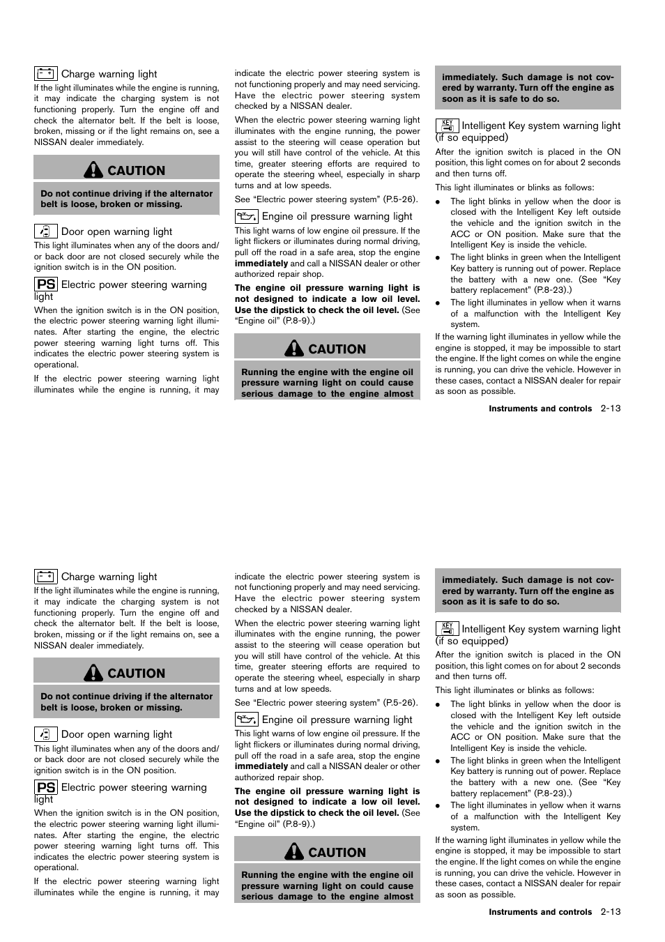 Caution | NISSAN 2014 Cube - Owner's Manual User Manual | Page 88 / 332