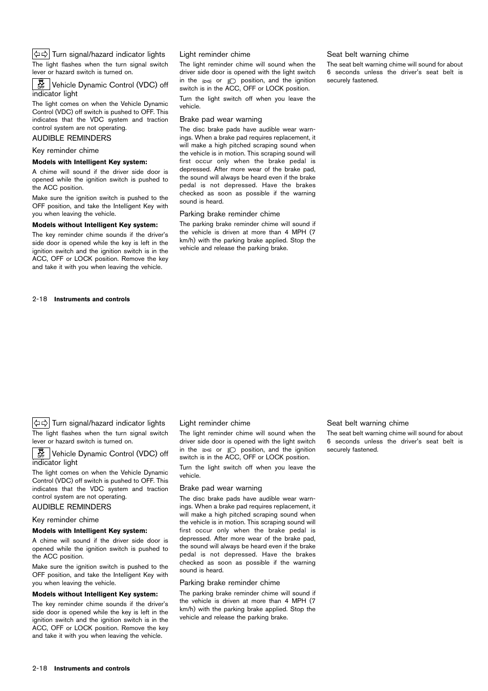 Audible reminders -18 | NISSAN 2014 Cube - Owner's Manual User Manual | Page 93 / 332